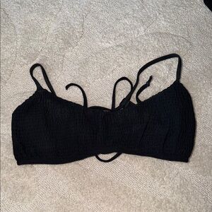 Black Ribbed Hollister Bikini Top